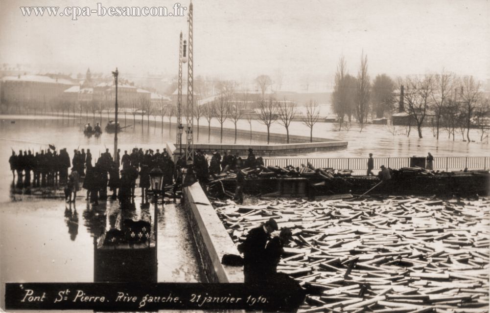 Pont St Pierre. Rive gauche. 21 janvier 1910.